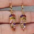 Fashionable 18K Gold Light-Luxury Zircon Earrings For Women