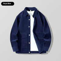 Men's Corduroy Shirt Coat Loose Cotton Casual Shirt