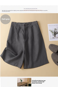 Summer High Waist Women's Cotton And Linen Casual Shorts