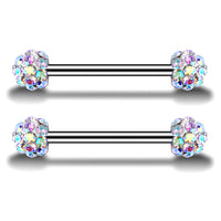 Stainless Steel Studded Tongue Nail Breast