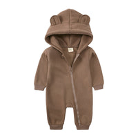 Baby Fashion Simple Solid Color Thick Jumpsuit