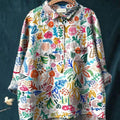 Women's Summer Loose Casual Graffiti Printing Long Sleeve Shirt