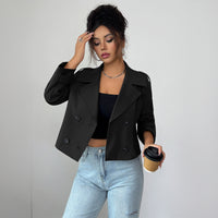 Casual Minimalist Long Sleeve Jacket Vest Coat Women