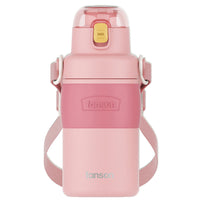 Stainless Steel Vacuum Flask With Strap And Large Capacity Water Bottle