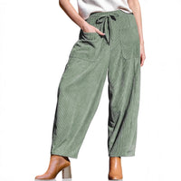 Women's Corduroy Loose-fit Wide-leg Pants