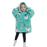 Boys And Girls Comfortable Cotton Velvet Cold-proof Clothes Lazy Blanket Hooded Plus-sized Thickened Blanket Lazy Clothes Children's Sleepwear