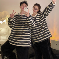 Coral Fleece Couple's Large Size Pajamas For Women Fleece-lined Homewear