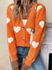 Sweater Women's Long-sleeved Cardigan Valentine's Day Love Pattern Sweater