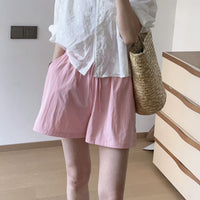 Ice-silk Quick-drying Textured Loose Casual Pleated Shorts