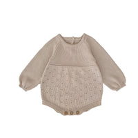 Baby Hollow Knitted Long-sleeve Jumpsuit