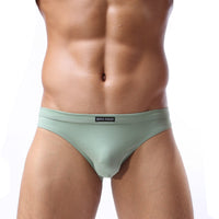 Pure Cotton Underwear Sexy Front Pocket Movable Men's Briefs