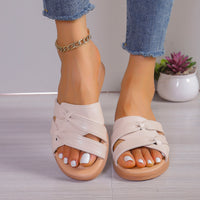 Bow-knot Plus-size Flat Sandals For Women