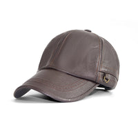 Spring Autumn PU Leather Baseball Cap Fashionable Simple Snapback Hat For Men