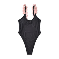 Ladies Bikini European And American Solid Color One Piece Swimsuit