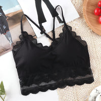 Ice Silk Thread Wrapped Chest Bottoming Underwear With Chest Pad Tube Top