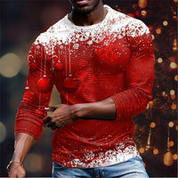 Christmas Series Printed Stylish Temperament Long Sleeves Top
