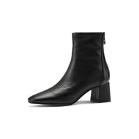 Large And Small Size Slim Rectangular Head Thick High Heel Commuter All-match Elastic