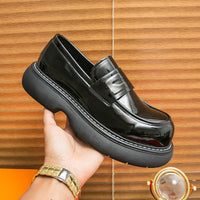 Business Formal Britishstyle Glossy Heightincreasing Leather Shoes