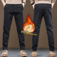 Chaolunbu Mens Light Mature Casual Pants Straight