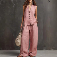 Seasonal Laid-back Linen Suit