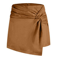 Heap Pleated Irregular Half-length Short Pantskirt Women