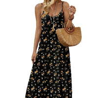 Floral Spaghetti Strap Womens Dress
