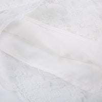 Women's Fashion Lace Stitching Bow Lace-up Waist Solid Color Base Shorts