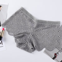 European And American Transparent Cotton Crotch Women's Mid Waist Boxer Briefs