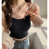 Women's Strappy Camisole Top With Built-in Bra