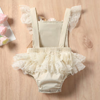 Baby Casual Simple Printed Cotton Jumpsuit