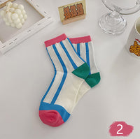 Rainbow Women Cute Mid-calf Length Socks