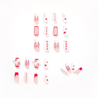 Flame Bow Wear Nail Finished Patch Removable