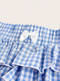 Summer Skirt Love Plaid Skirt Shorts