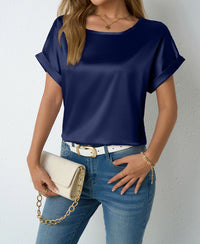 New Springsummer Womens Loose-fitting Cropped T-shirt