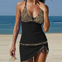New Bikini Draw Rope V Neck Swimsuit Women