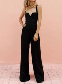 Sleeveless Suspender High Waist Jumpsuit