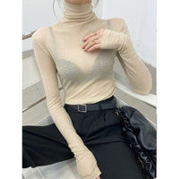 New Springautumn Turtleneck Long-sleeve Top For Women