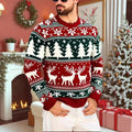 Mens Casual Crew-Neck Long-Sleeve Sweatshirt With A Printed Design