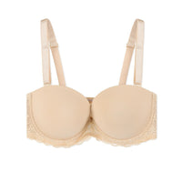 European And American Steel Ring Big Breast Small Push Up Tube Top Plus Size Bra Women