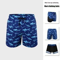 Men's Double-layer Swimming Trunks Anti-embarrassment XL Mens
