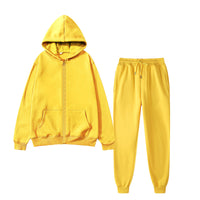 Men's Sports Fleece Suit Solid Color