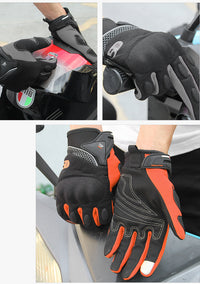 Touch-screen Anti-slip Wear-resistant All-finger Sports Gloves Motorcycle Outdoor