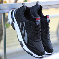 New Men's Casual Running Warm Shoes Leather Sneakers