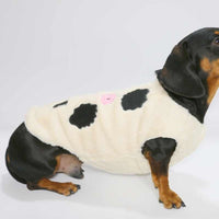 Cute Cow Vest Dog Cat Pet Clothes Autumn And Winter Fleece-lined
