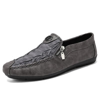 Vintage Zipper Casual Leather Shoes