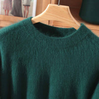 Half Height Round Neck Mink Fleece Fashionable Soft And Versatile Women's Fleece Sweater