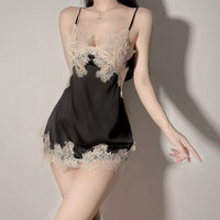 Sexy Pajamas Women Thin Ice Silk Halter Strap Nightdress