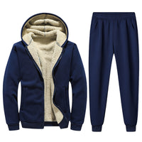 Autumn Winter Coat Pants Breathable Two-piece Casual