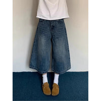 High-waisted Loose-fit Slimming Versatile Capri Wide-leg Pants