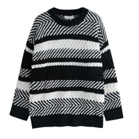Korean-style Striped Sweater For Women